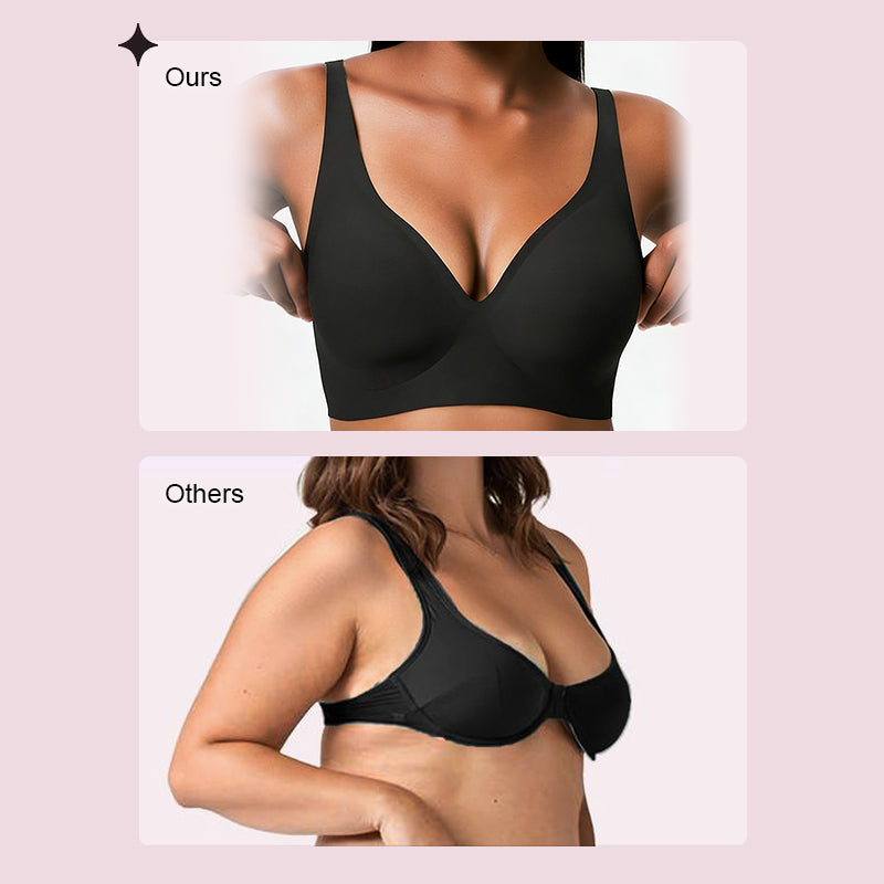 Women’s Wireless Deep V Seamless Push-Up Bralette — Ultra-Comfortable T-Shirt Bra | Final Week Christmas Sale + Free Gift with Every Order