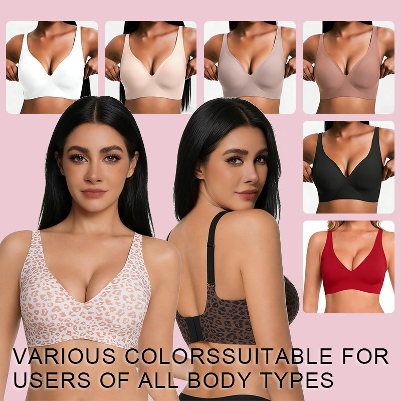 Women’s Wireless Deep V Seamless Push-Up Bralette — Ultra-Comfortable T-Shirt Bra | Final Week Christmas Sale + Free Gift with Every Order