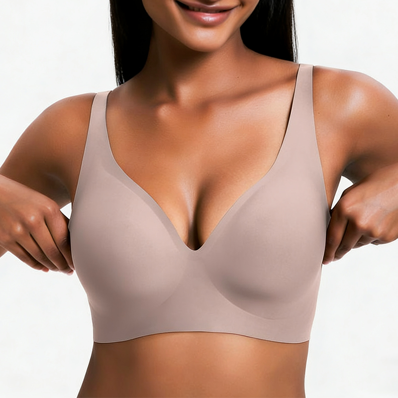 Women’s Wireless Deep V Seamless Push-Up Bralette — Ultra-Comfortable T-Shirt Bra | Final Week Christmas Sale + Free Gift with Every Order