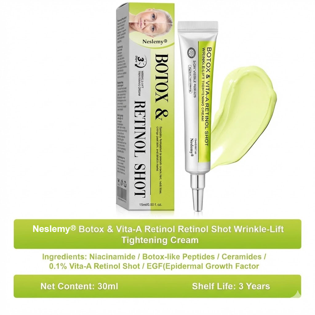 🌿👨‍⚕️Made and shipped from the USA 💫Neslemy® Botox & Vita-A Retinol Shot Wrinkle-Lift Tightening cream - Last Day Promotion 70% OFF