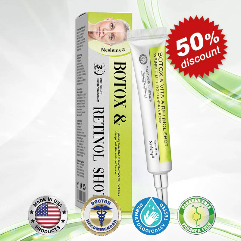 🌿👨‍⚕️Made and shipped from the USA 💫Neslemy® Botox & Vita-A Retinol Shot Wrinkle-Lift Tightening cream - Last Day Promotion 70% OFF
