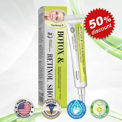 🌿👨‍⚕️Made and shipped from the USA 💫Neslemy® Botox & Vita-A Retinol Shot Wrinkle-Lift Tightening cream - Last Day Promotion 70% OFF