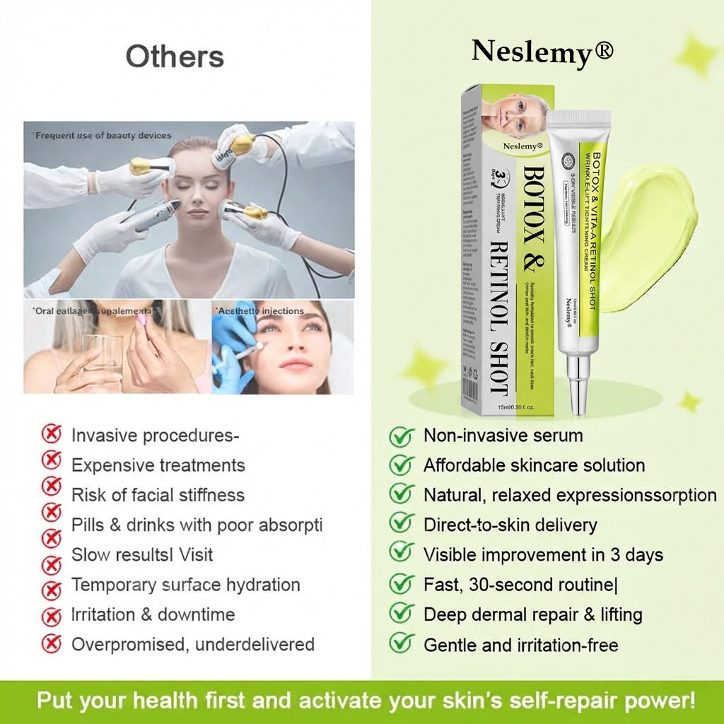🌿👨‍⚕️Made and shipped from the USA 💫Neslemy® Botox & Vita-A Retinol Shot Wrinkle-Lift Tightening cream - Last Day Promotion 70% OFF