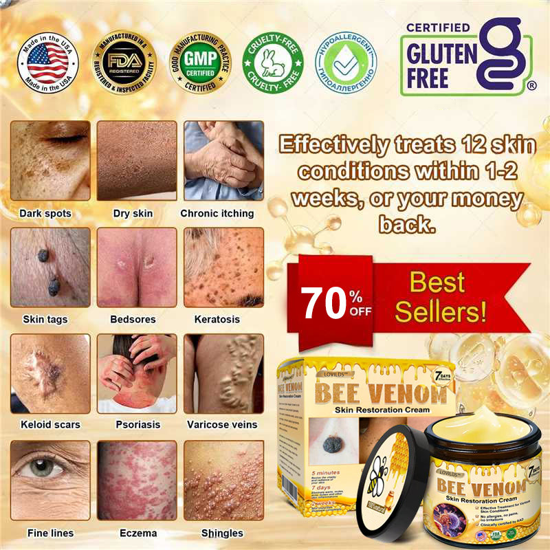 💐🌟💐Made and Shipped from USA ✨ LOVILDS™ Bee Venom Skin Restoration Cream 🔥 LAST DAY 80% OFF