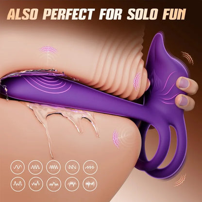 🎁Enchanted Girl Luxe Smart Vibrating Ring – App-Controlled Pleasure for Couples 💫